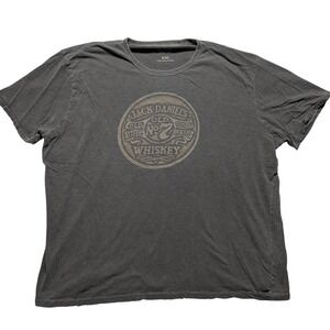 Lucky Brand x Jack Daniels Old No 7 Whiskey T-Shirt Men XXL Gray Short Sleeve